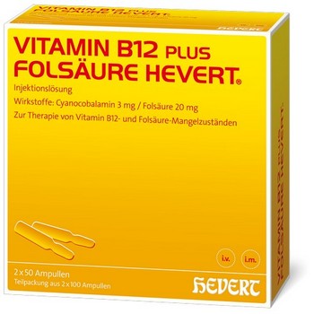 VITAMIN B12 plus Folsäure Hevert á 2 ml Ampullen