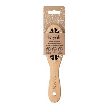 NIYOK Haarbürste Holznoppen klein