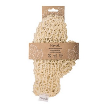 NIYOK Massagehandschuh gestrickt Sisal