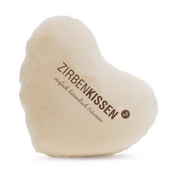 Zirben Kissen „Herz“ NATUR 40 x 40 cm