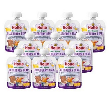 HOLLE Blueberry Bear Pouchy Heidelb.Apf.&Ban.m.Jog